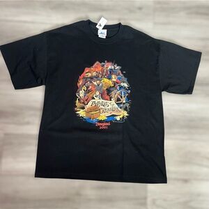 Vintage Disney 2003 Black Pirates of the Caribbean Graphic Tee